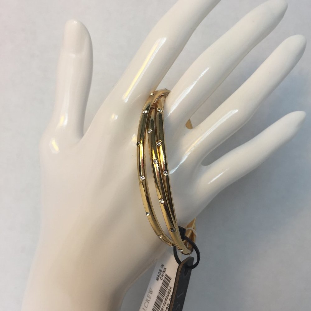 J.Crew Gold Bangle Set - Picture 2 of 2